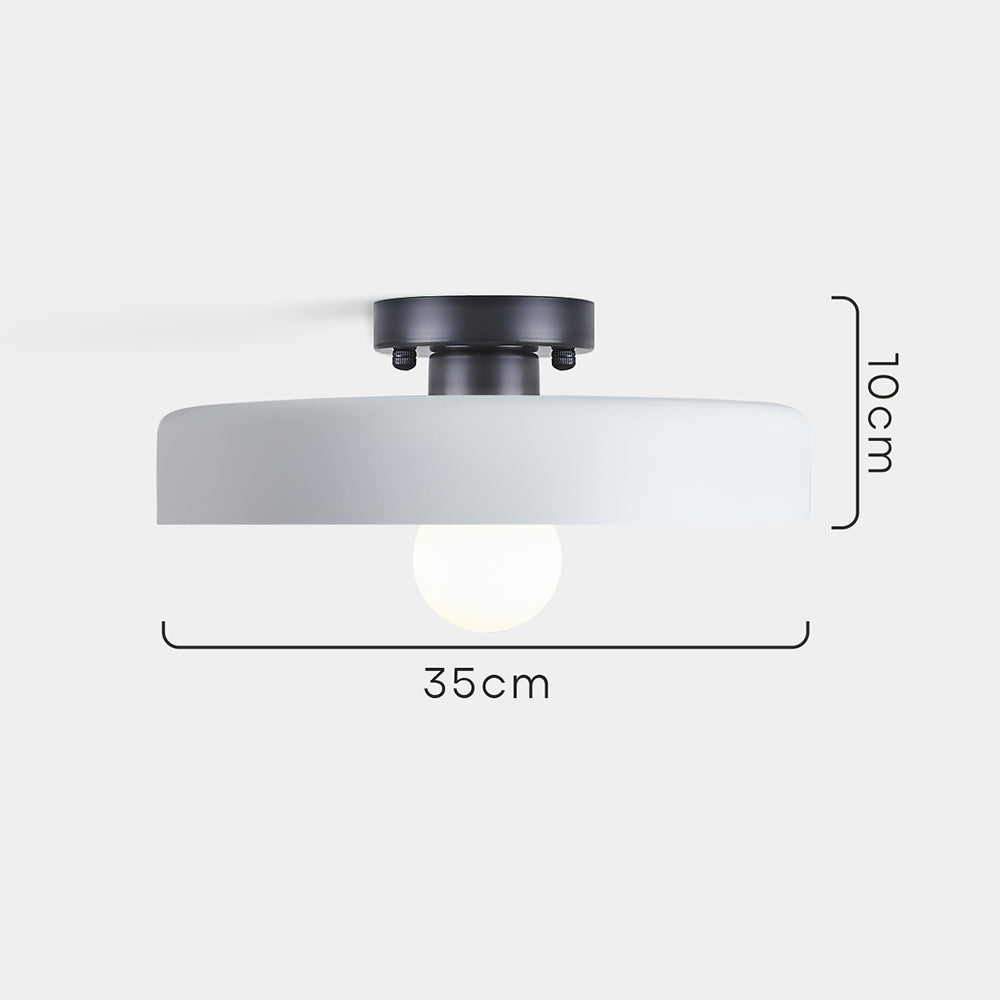 Flush Mount Art Decor Ceiling Light - Iron Round Fixture for Entryway