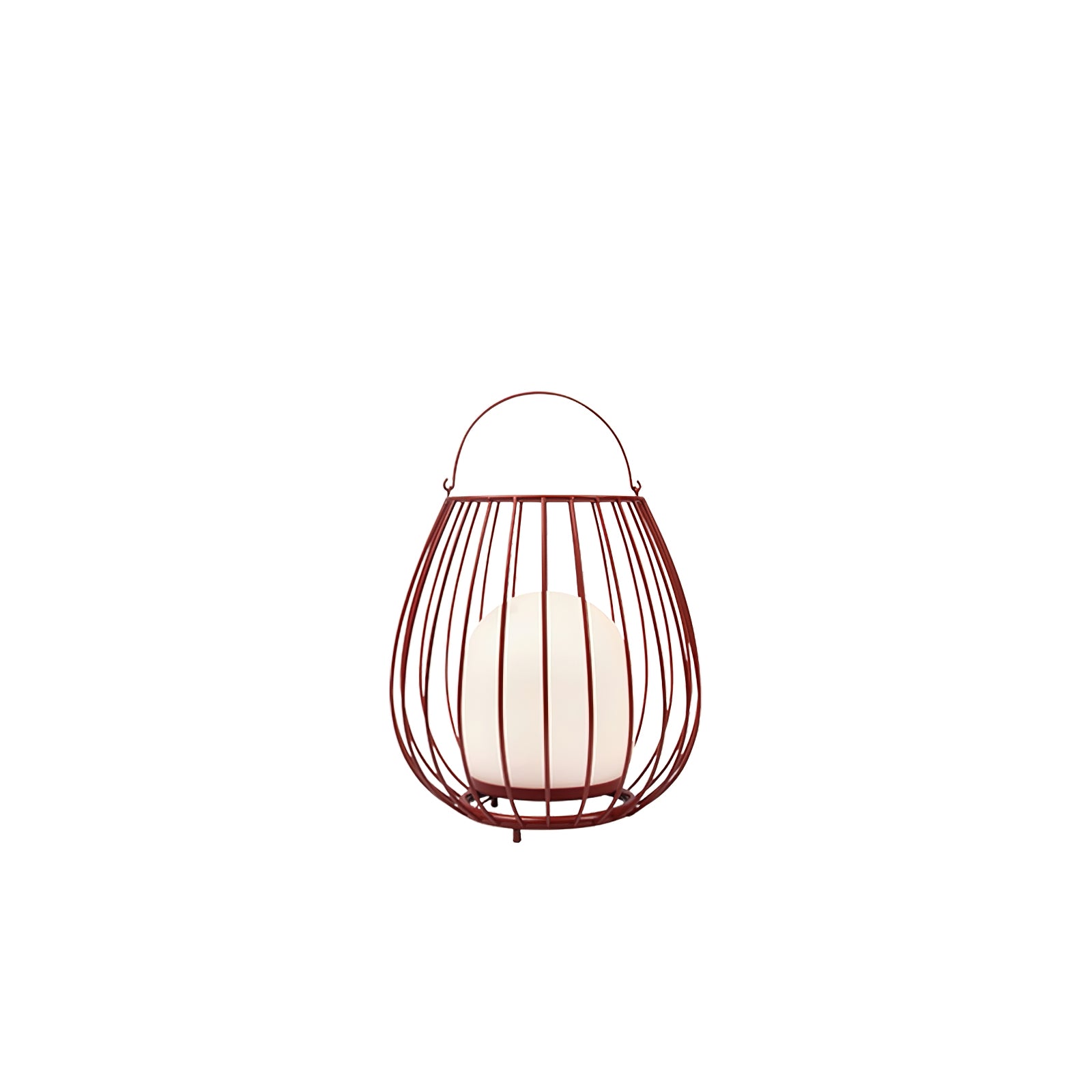 Rechargeable Outdoor Lantern Light - Modern Metal Cage Lamp for Patio
