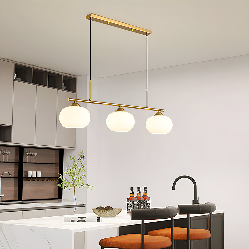 Verstellbare Pendelleuchte - Nordische Hängeleuchte aus Glas für den Esstisch