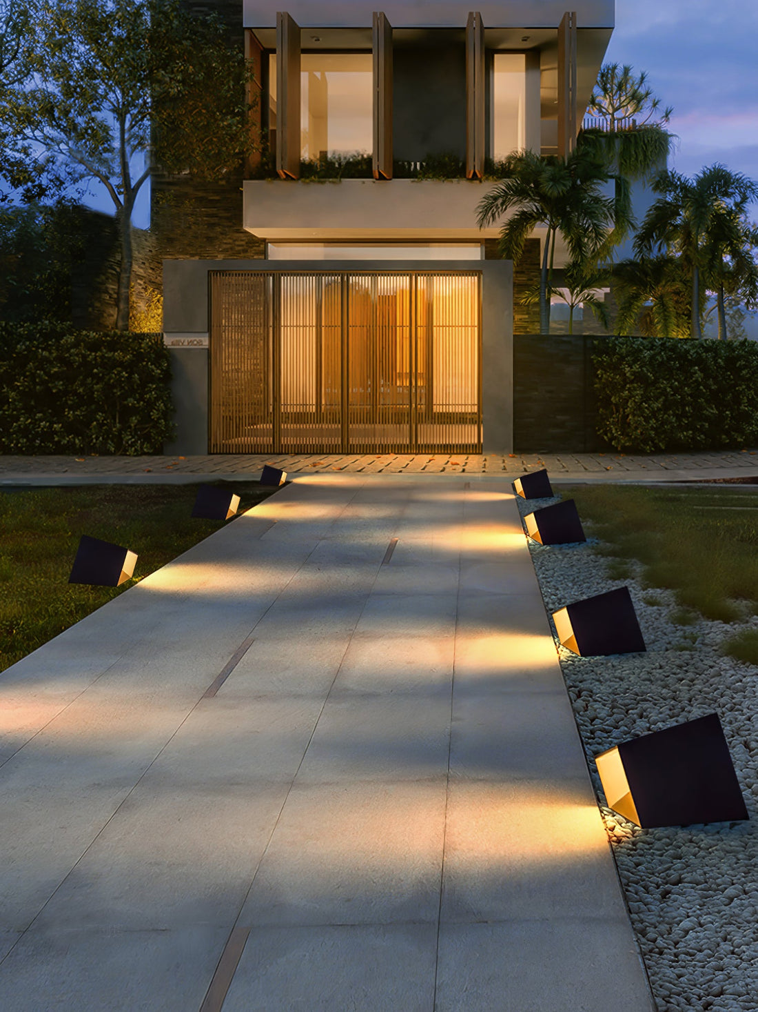 Cube Outdoor LED Lamp - Modern Weatherproof Light for Garden & Patio