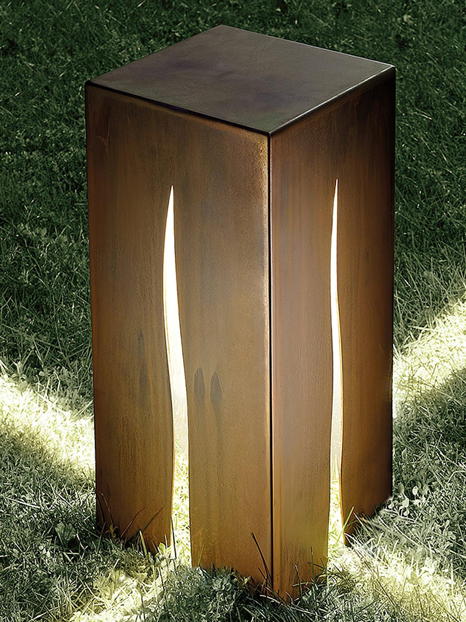 Simple Modern Outdoor Light - Garden Light with Rust-Colored Frame
