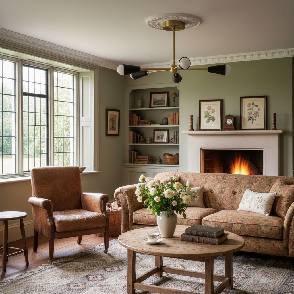 Pyralis Cone Semi Flush Messing Kronleuchter - Gold Moderne Sputnik Leuchte