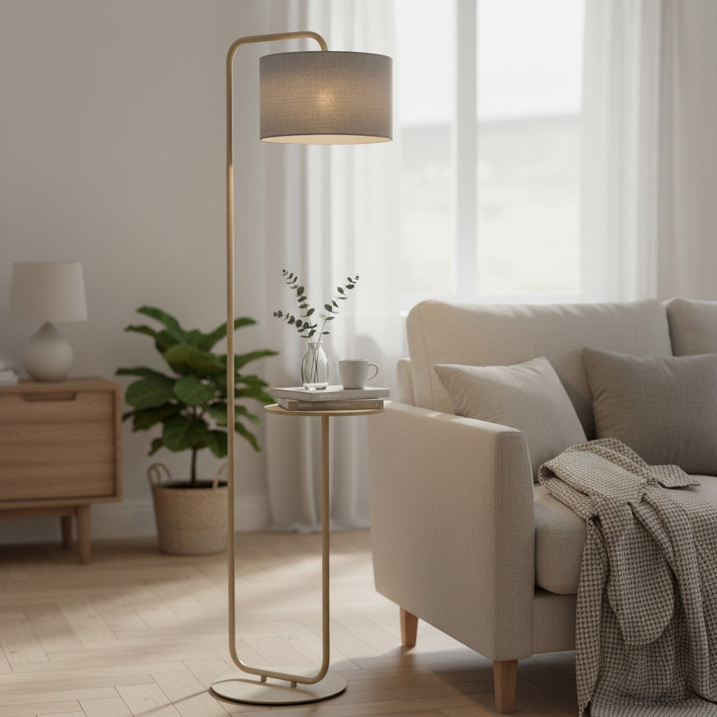 Lirra Multi-Functional Floor Lamp with Table-Top Design – Stylish Standing Lamp for Living Areas
