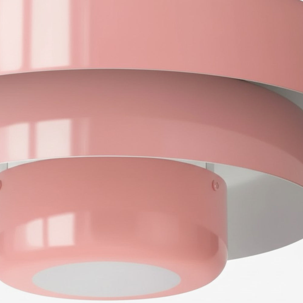 Veleora Bauhaus Three-Tier Colorful Round Macaron Ceiling Lamp - Modern Metal Design for Living Rooms