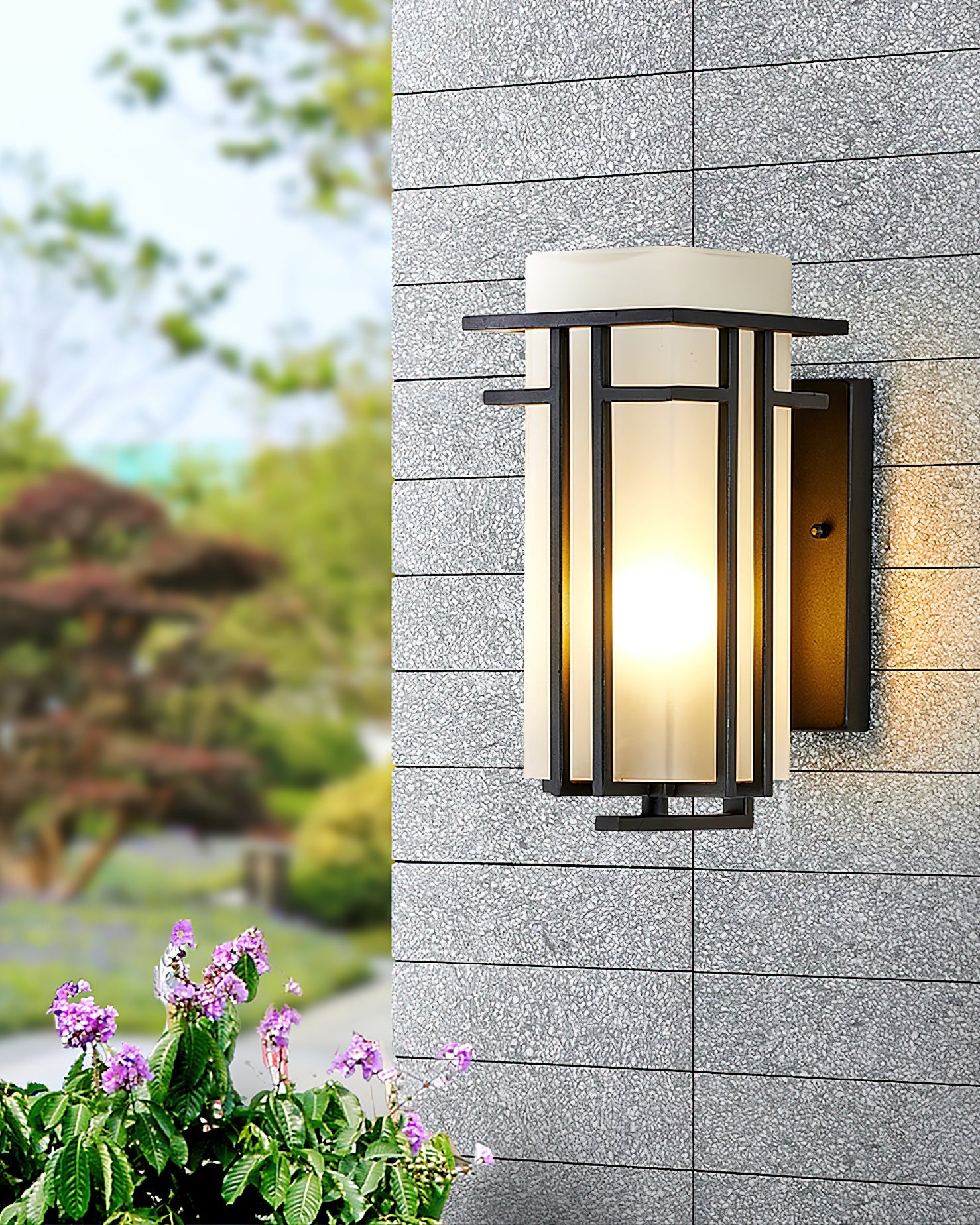 Outdoor Wall Lamp - Retro Iron Sconce for Front & Back Door Lighting