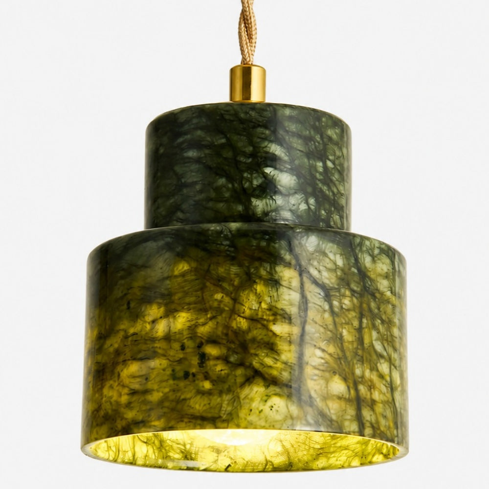 Green Jade Bedside Pendant Light