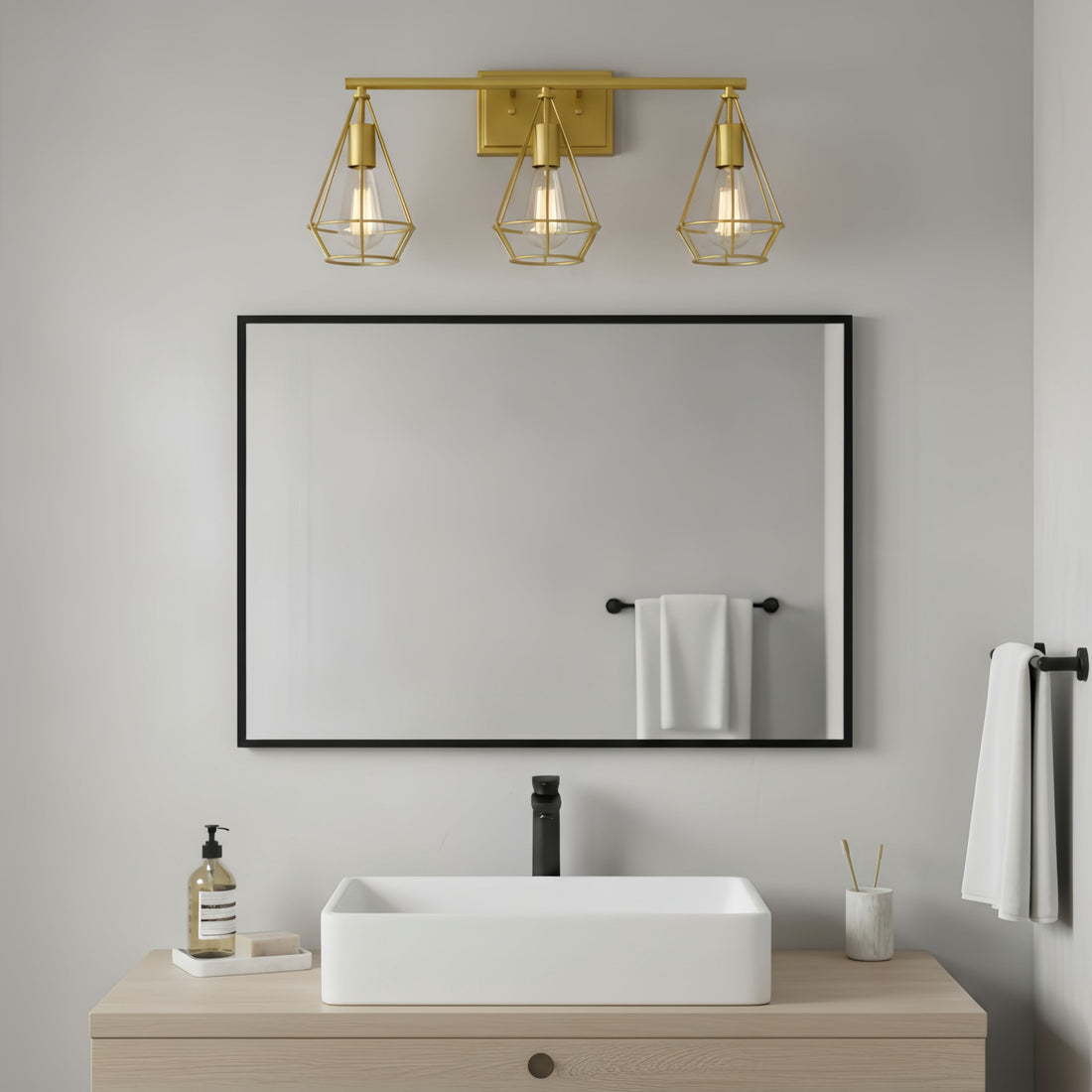 Solanivelo Retro Metal Wall Light with Diamond Hollow Shades for Kitchen Island