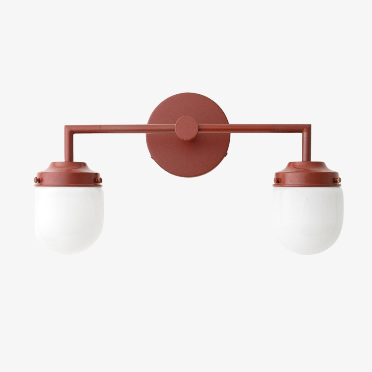 Doppelte Waschtischleuchte aus Opalglas – Doppelte Wandbeleuchtung für Badezimmer im Vintage-Stil