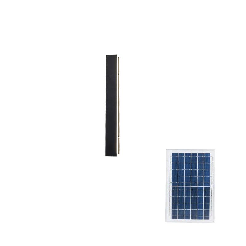 Long Strip Solar Outdoor Wall Sconce - LED Light for Front Porch