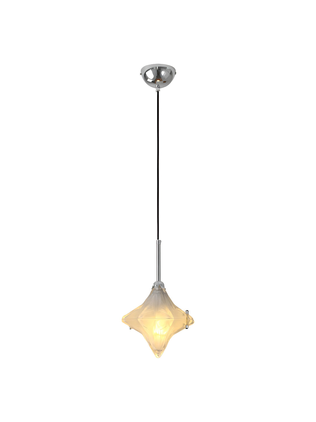 Art Deco Astris Elara Star Pendant Light - Frosted Glass Pendant with Geometric Style