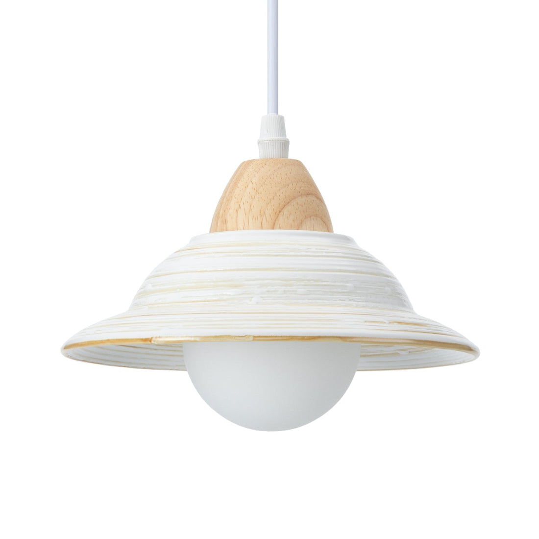 White Ceramic Pendant Light - Creative Milky Hat Design for Interiors