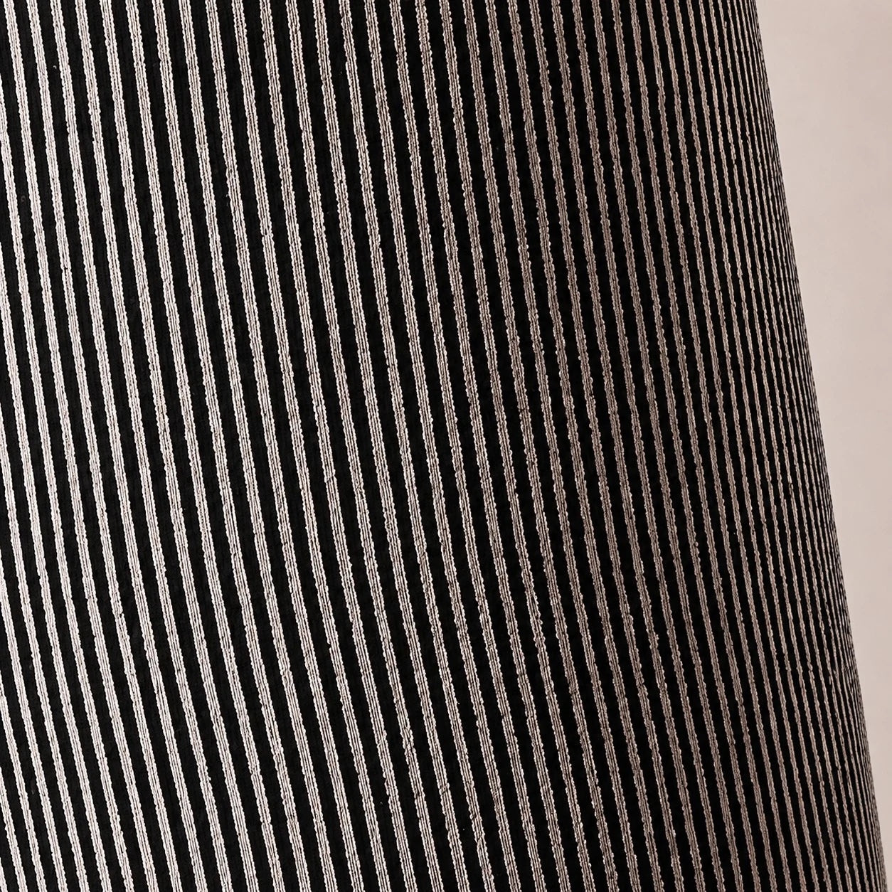 Close-up of gray striped fabric texture