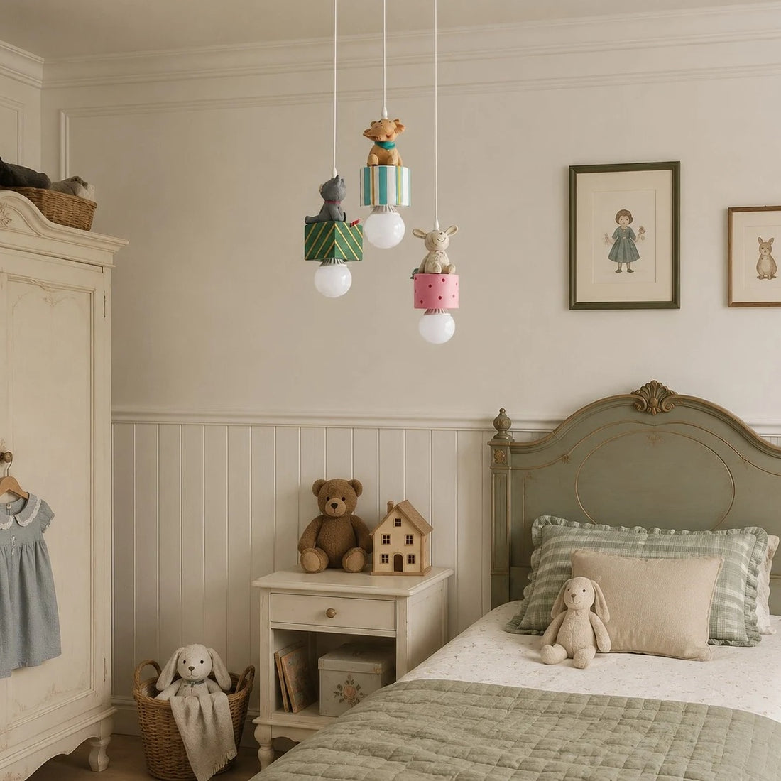 Animal Gift Box Kids Room Pendant Lamp