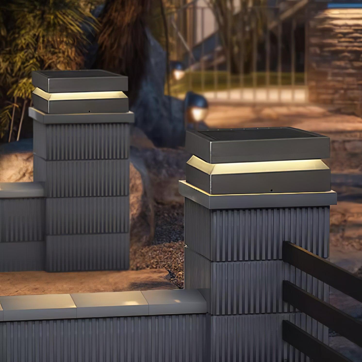 Square Post Outdoor Light - Waterproof Garden Lamp for Pathway