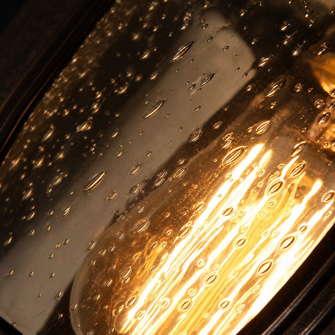 Vintage Rain Glass Outdoor Wall Sconce