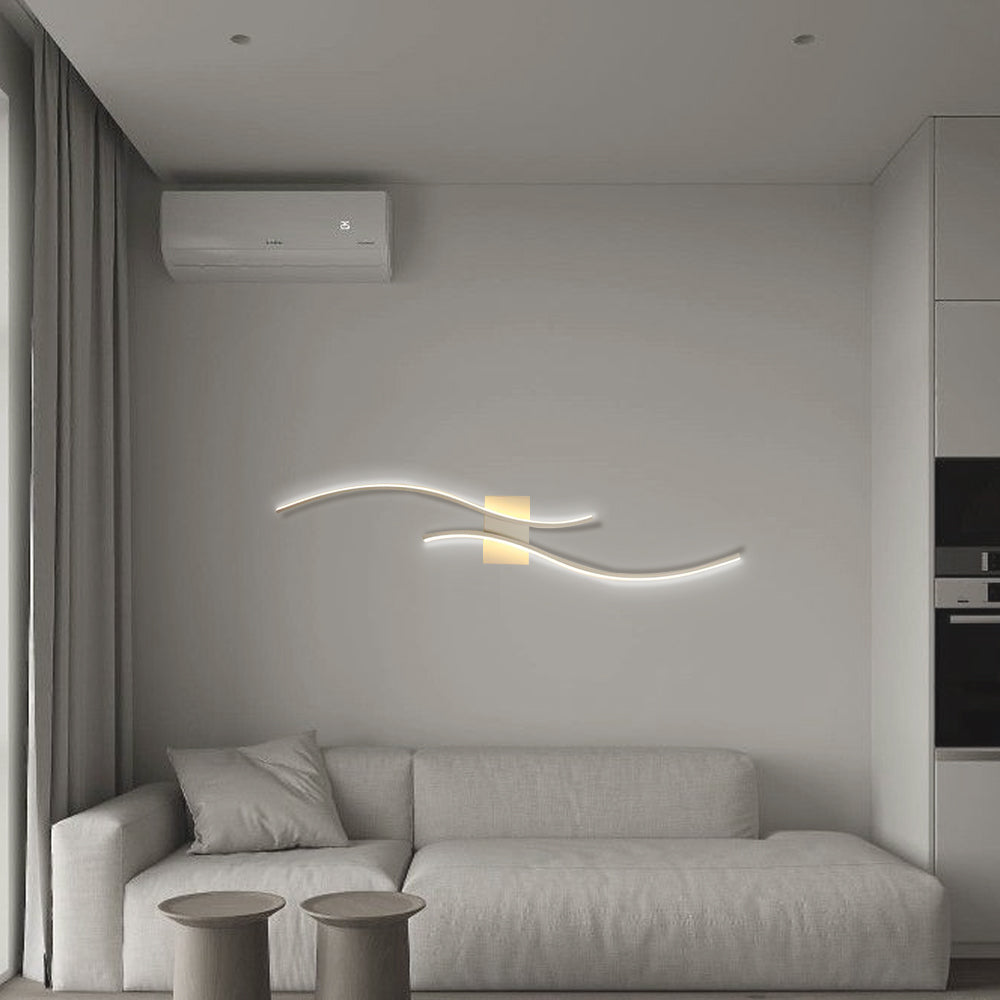 Curve LED Wall Light - Modern Acrylic Dimmable Design for Living Room