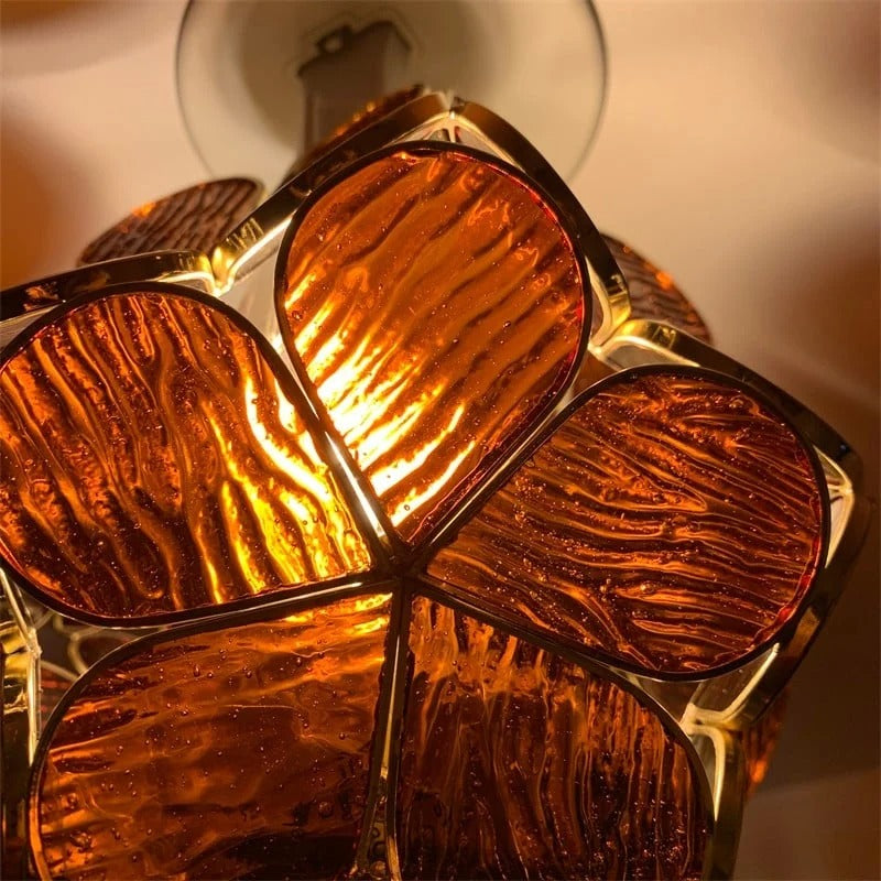 FloriVitre Pendant Light with Petal Silhouette - Vintage Style Lighting for Home Spaces