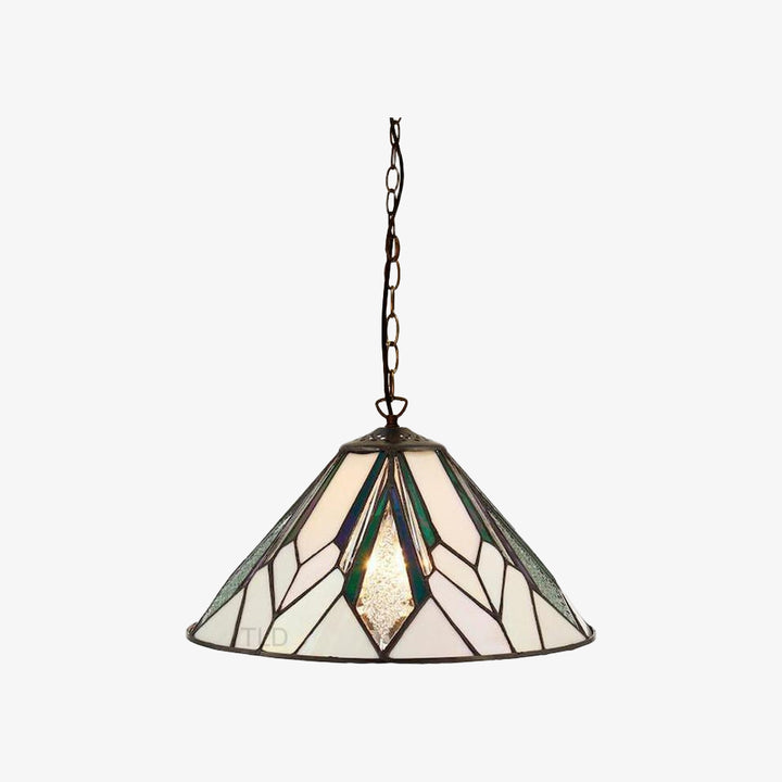 TF Astoria Tiffany Ceiling Pendant – Dimpled Geometric Glass Design for Living Room