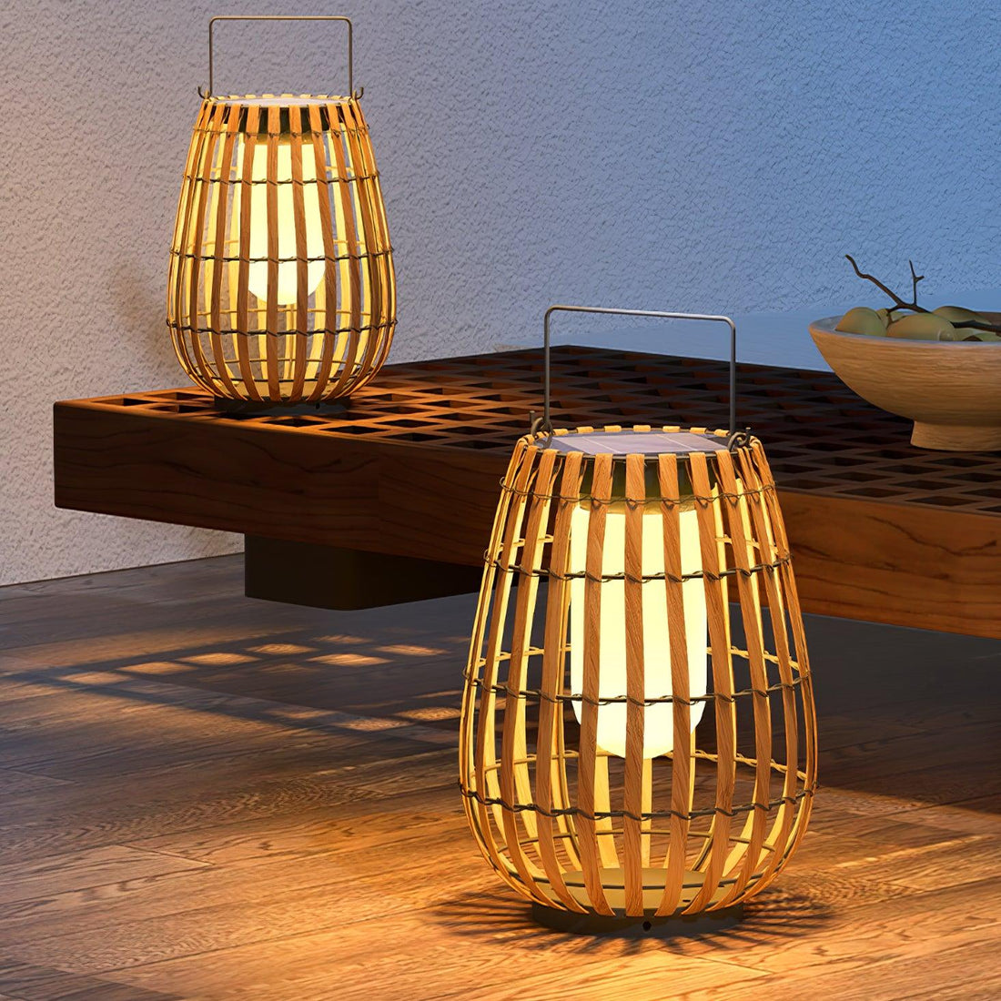 Tropic Braid Outdoor Lamp - Faux-Rattan Metal Waterproof