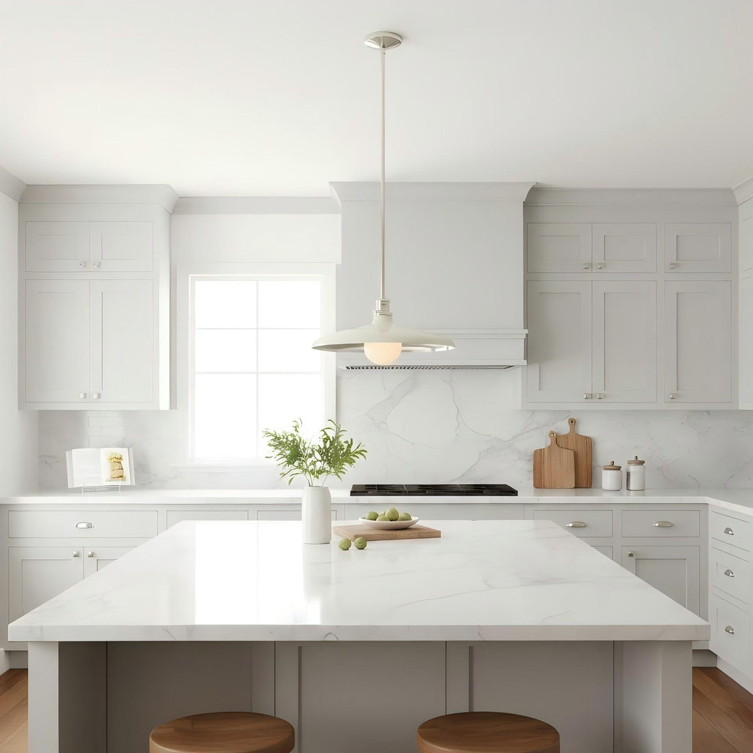 Forvara Rustic Pendant Light - Adjustable Metal Pole Lamp for Kitchen