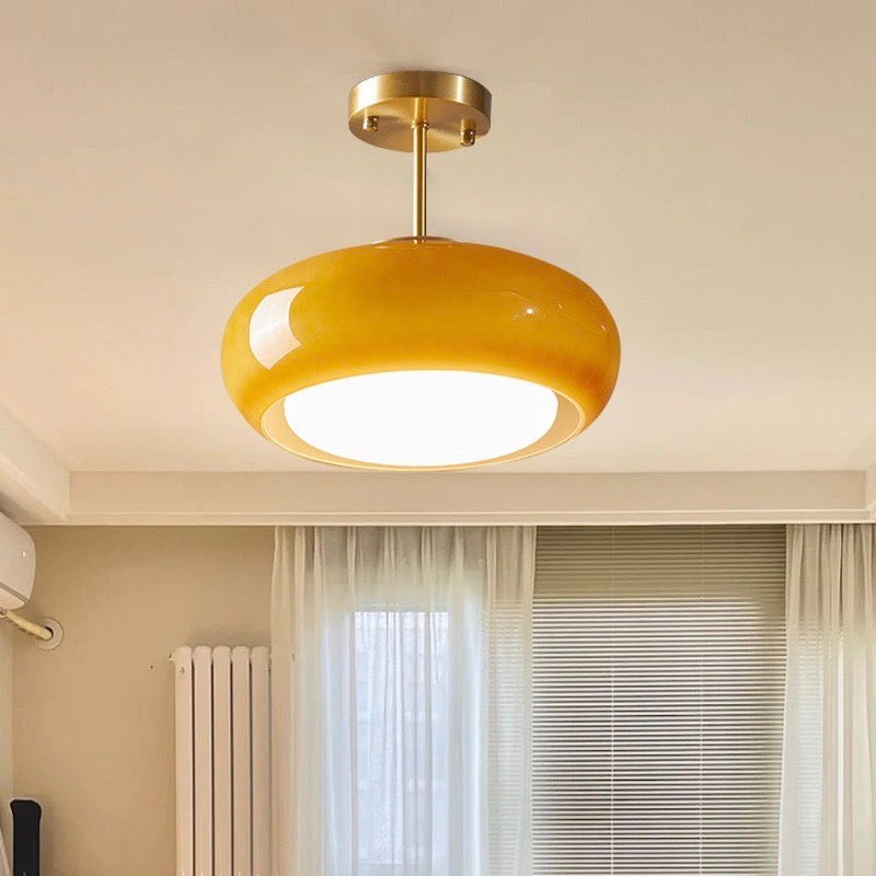 Bauhaus Brass Disc Vintage Ceiling Lamp