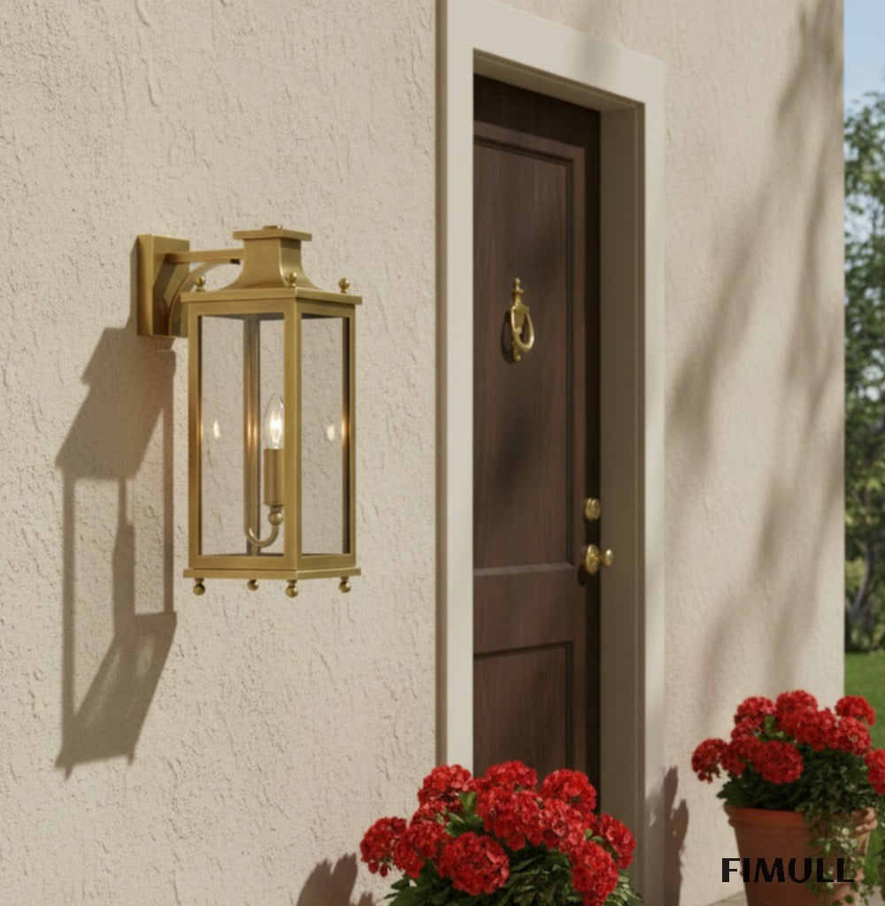 Yolvira Metal Outdoor Lantern Wall Light - Versatile Sconce for Patio