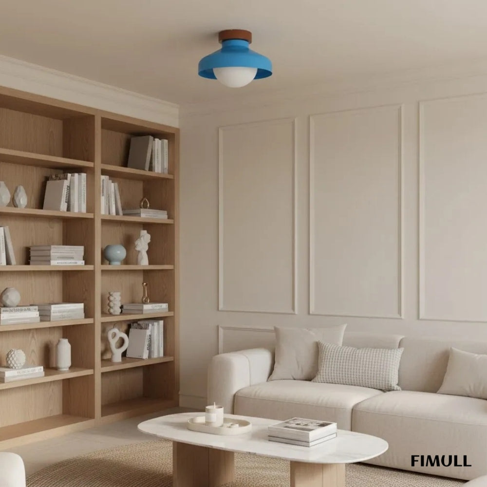 Elystra Sculptural Glass Ceiling Light Minimalist Cone Shape Fixture for the Living Room