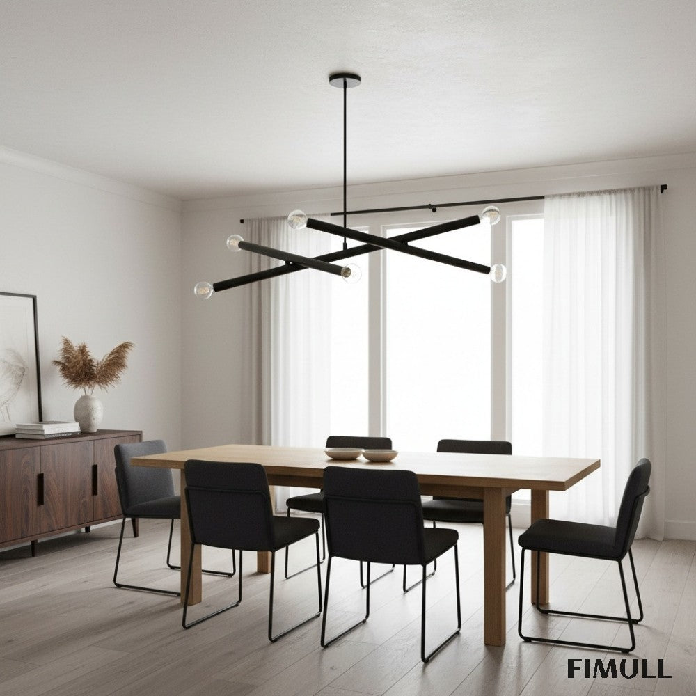 Borvia Metal Arm Chandelier - Modern Adjustable Trace Lamp for Hallway