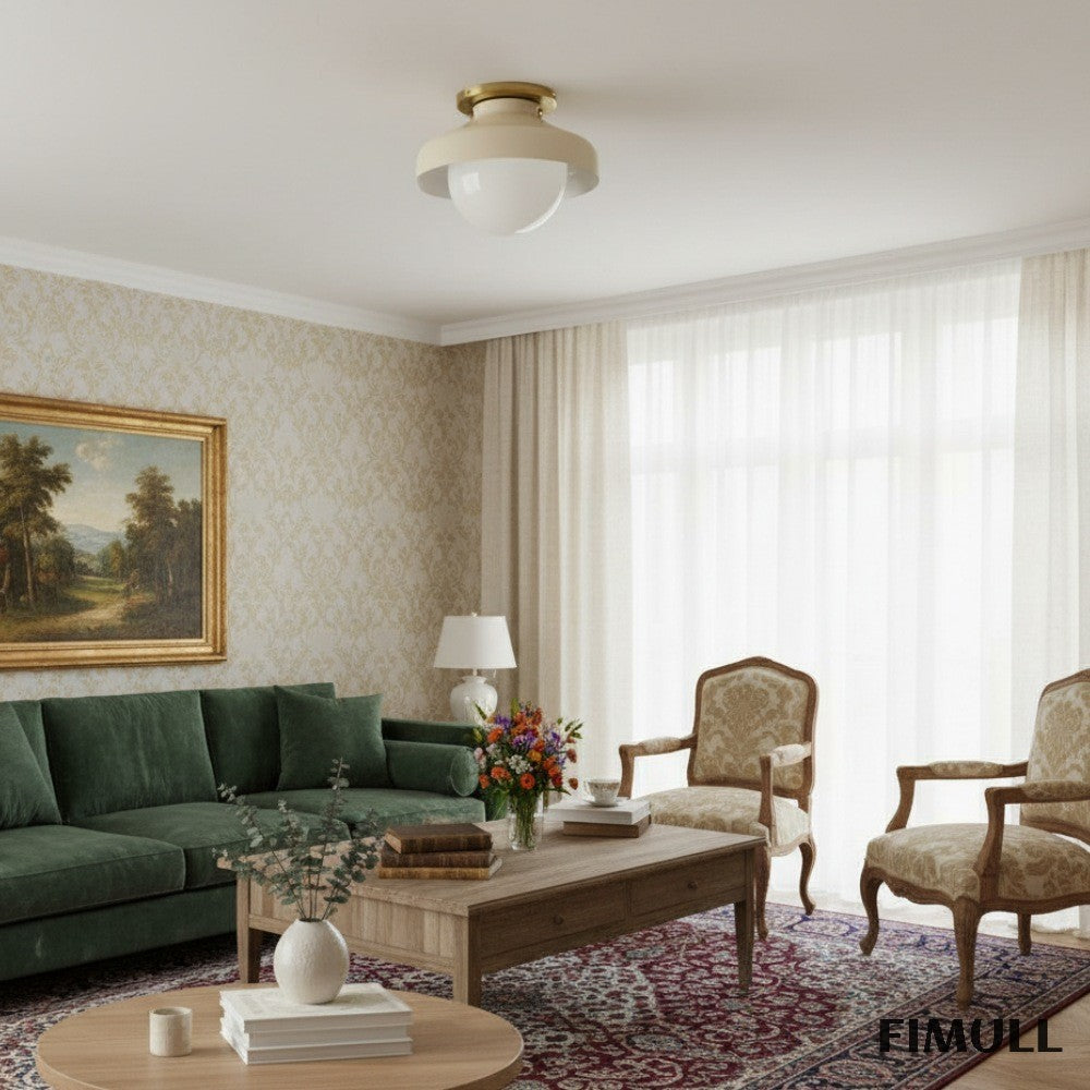 Hanton Metal Flush Mount Light - Modern Ceiling Lamp for Living Room