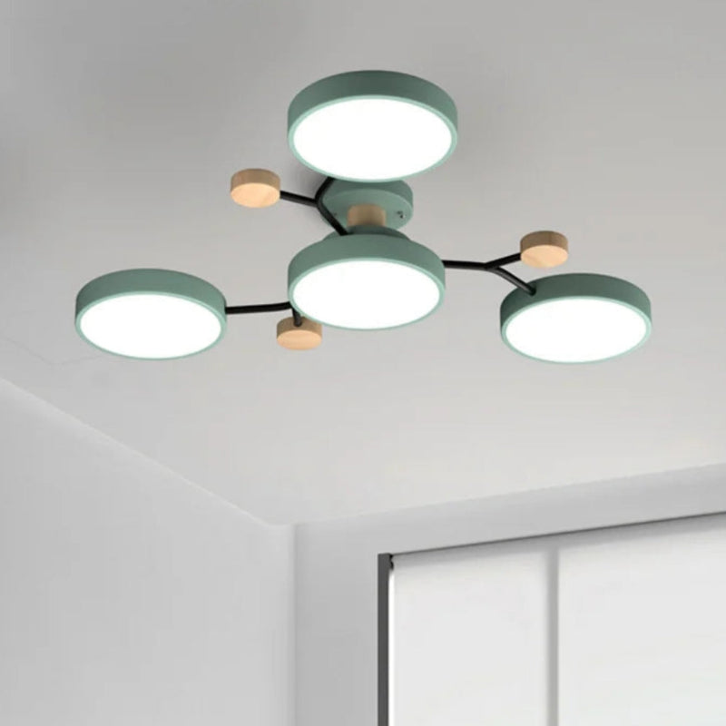 Morandi Disc Branch Multihead Ceiling Light