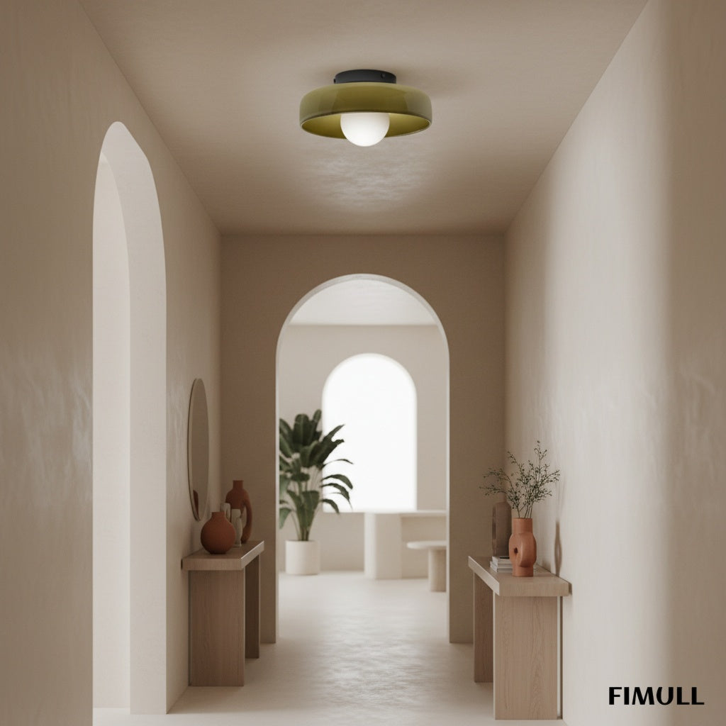 Glasenti Colorful Glass Disc Ceiling Lamp – Minimalist Nordic Style for Dining Room