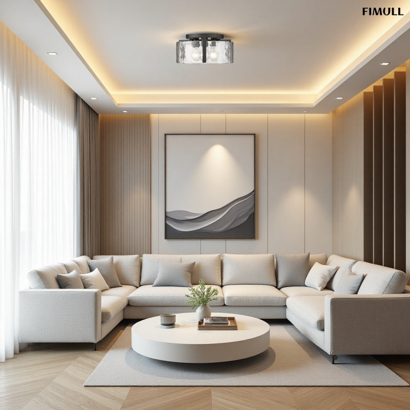 Strukturglas Luxus Modern Deckenleuchte