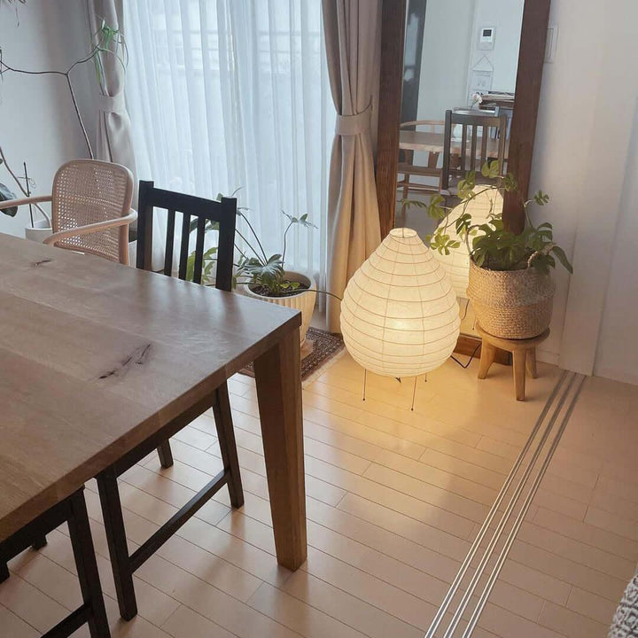 Tischlampe aus Washi-Papier – Laternendesign für Wohnzimmer und Schlafzimmer