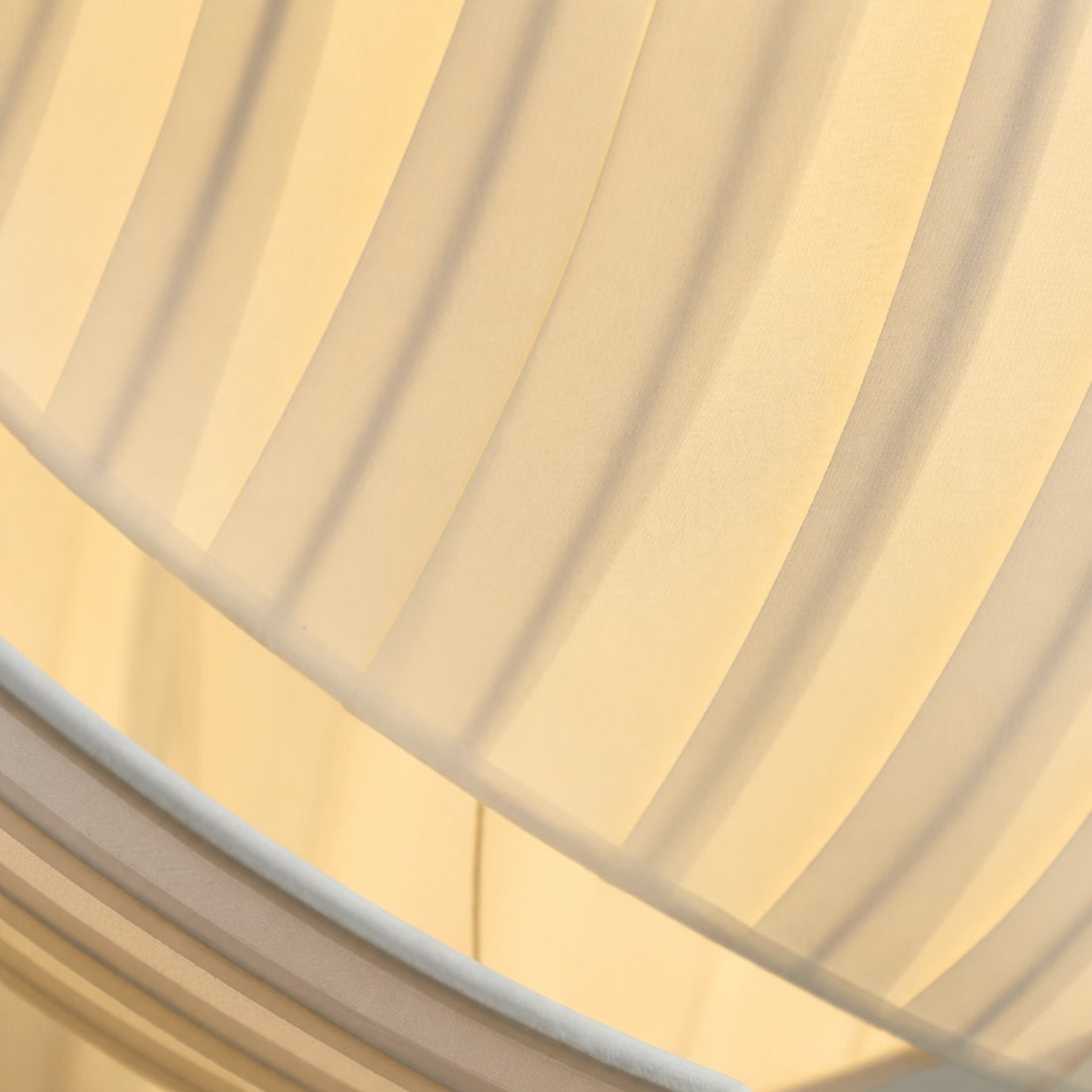 Pleated fabric shade texture detail