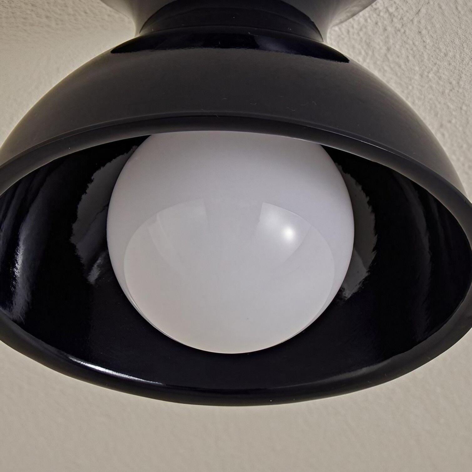 Modern resin ceiling light shade detail