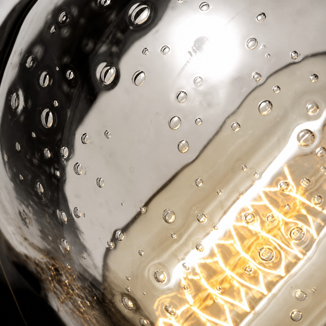 Seeded art glass texture detail