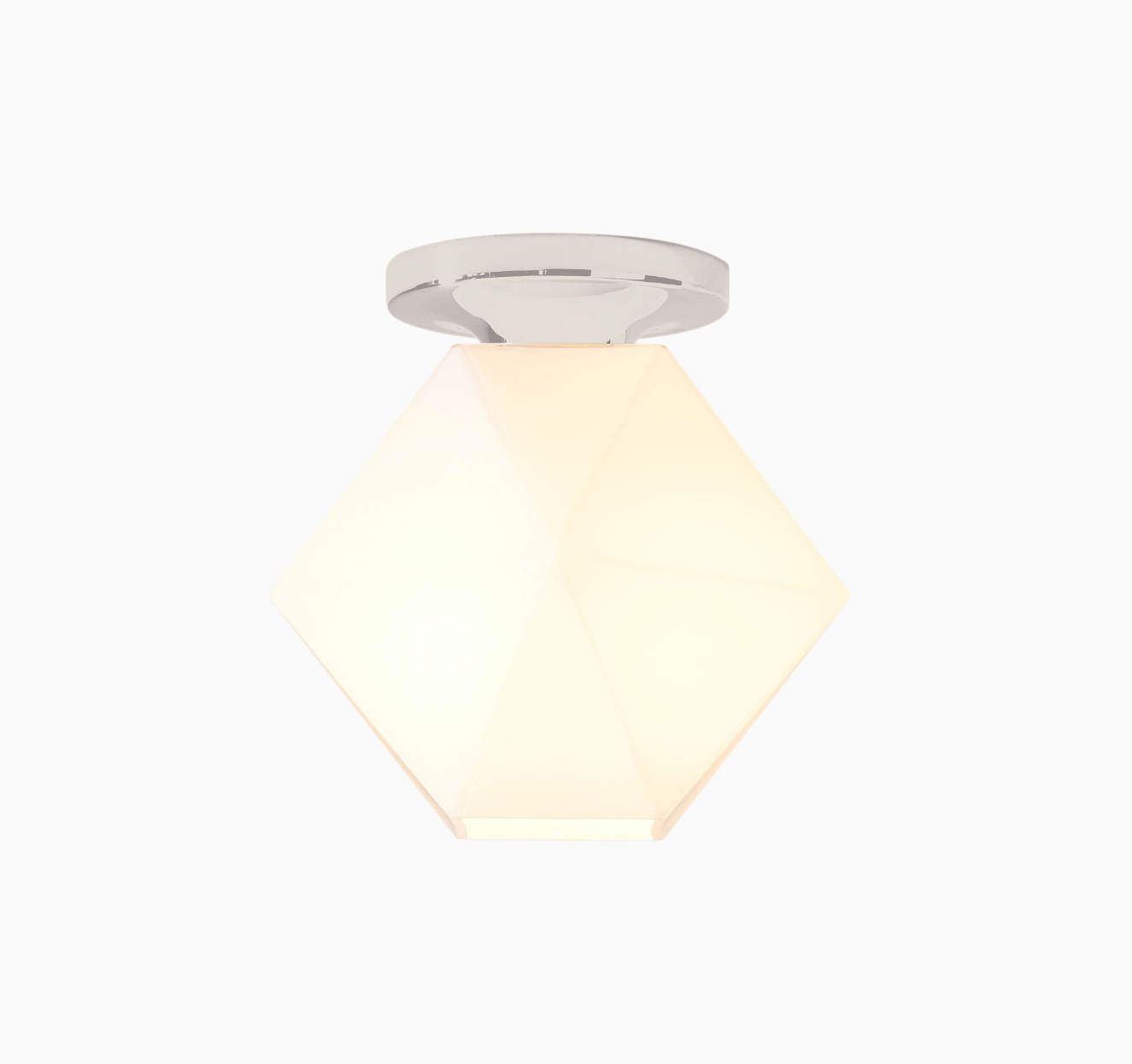 Talvior Sculptural Flush Mount Ceiling Light – Faceted Glass for Modern Interiors