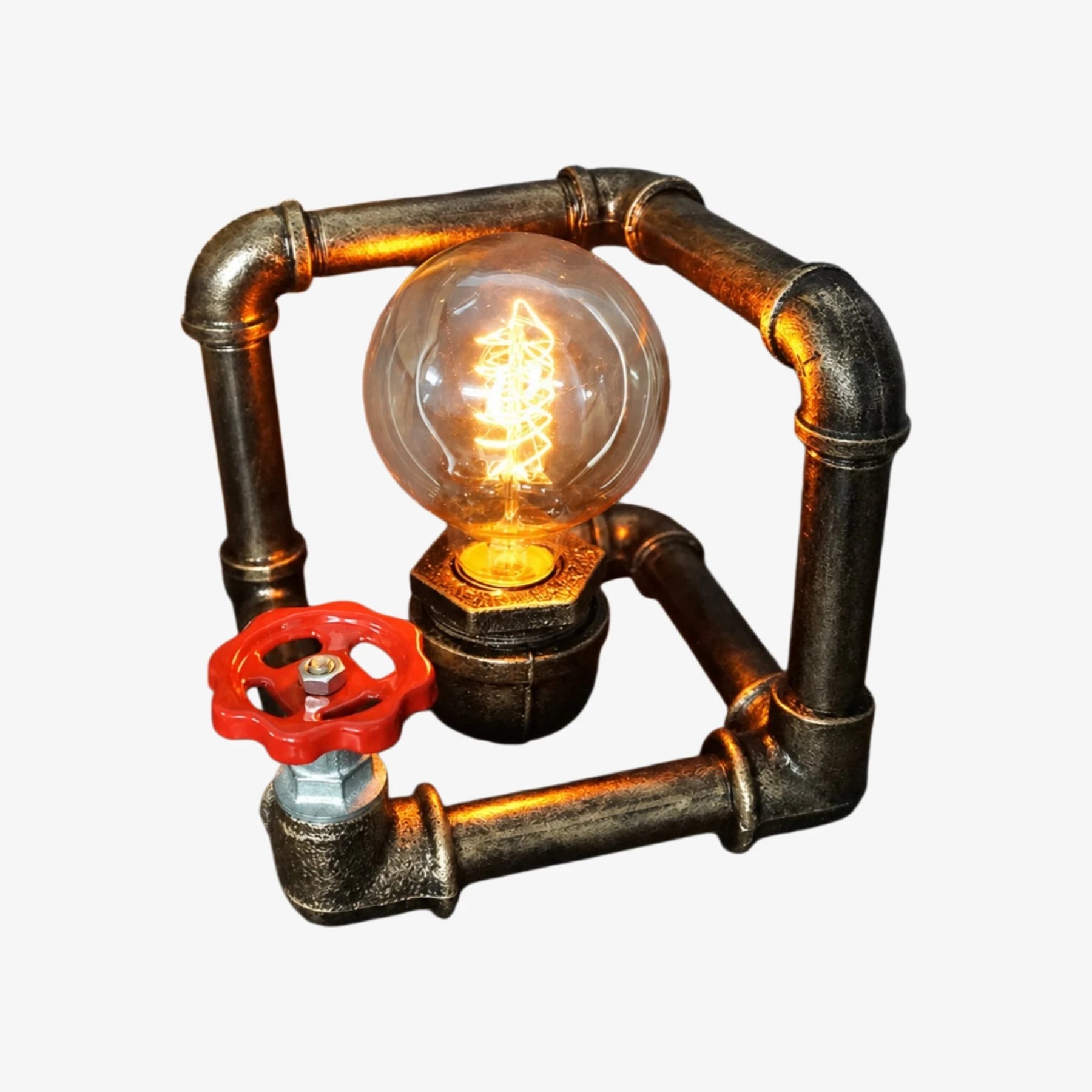 Ode retro industrial pipe table lamp