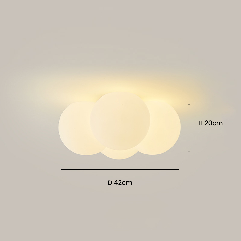 Nordic Cloud Ball Ceiling Light - Warm LED Glow for Cozy Bedroom