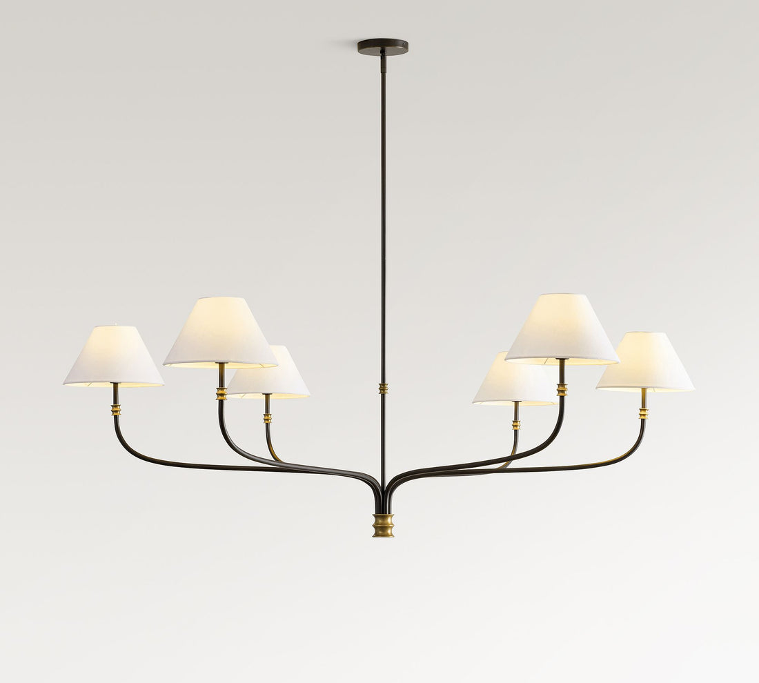 Calin Klassischer runder Kronleuchter - Bronze-Eisenleuchte für Esszimmer