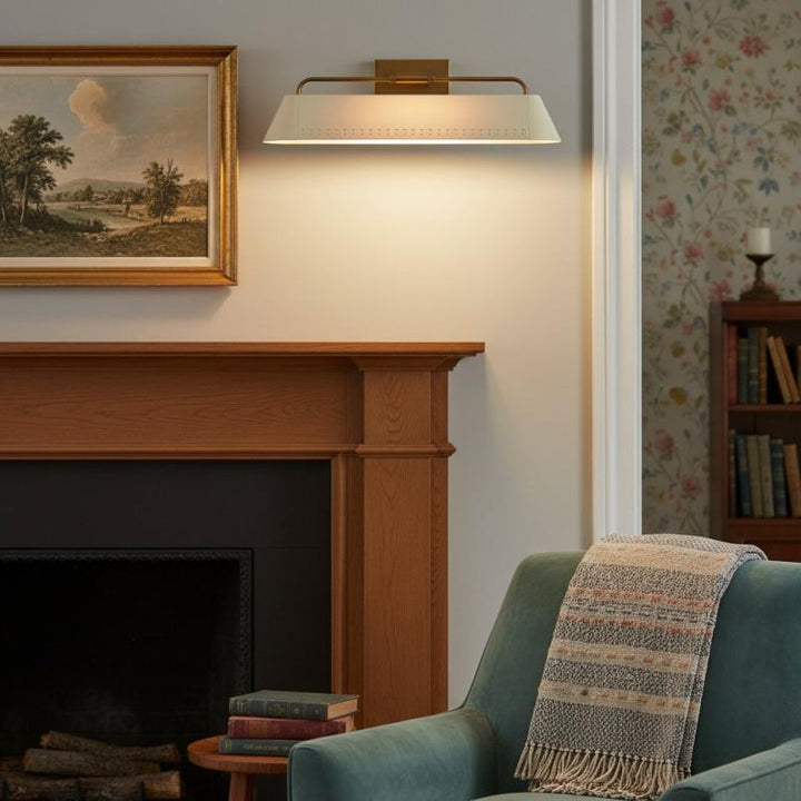 Libris Wall-Mounted Picture Light - Modern Steel Frame with Soft Sand Shade for Entryway & Dining