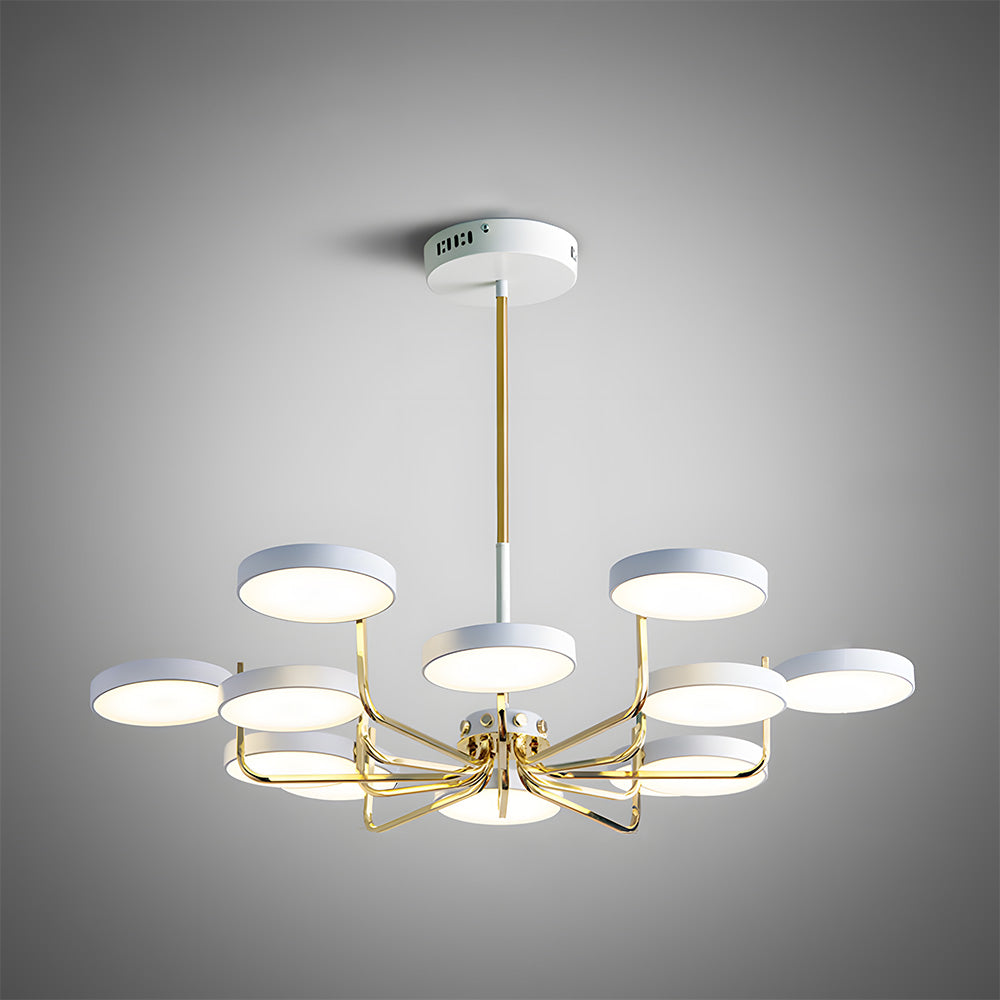 Disc Branch Iron Ceiling Lamp - Nordic Creative Light for Living Room