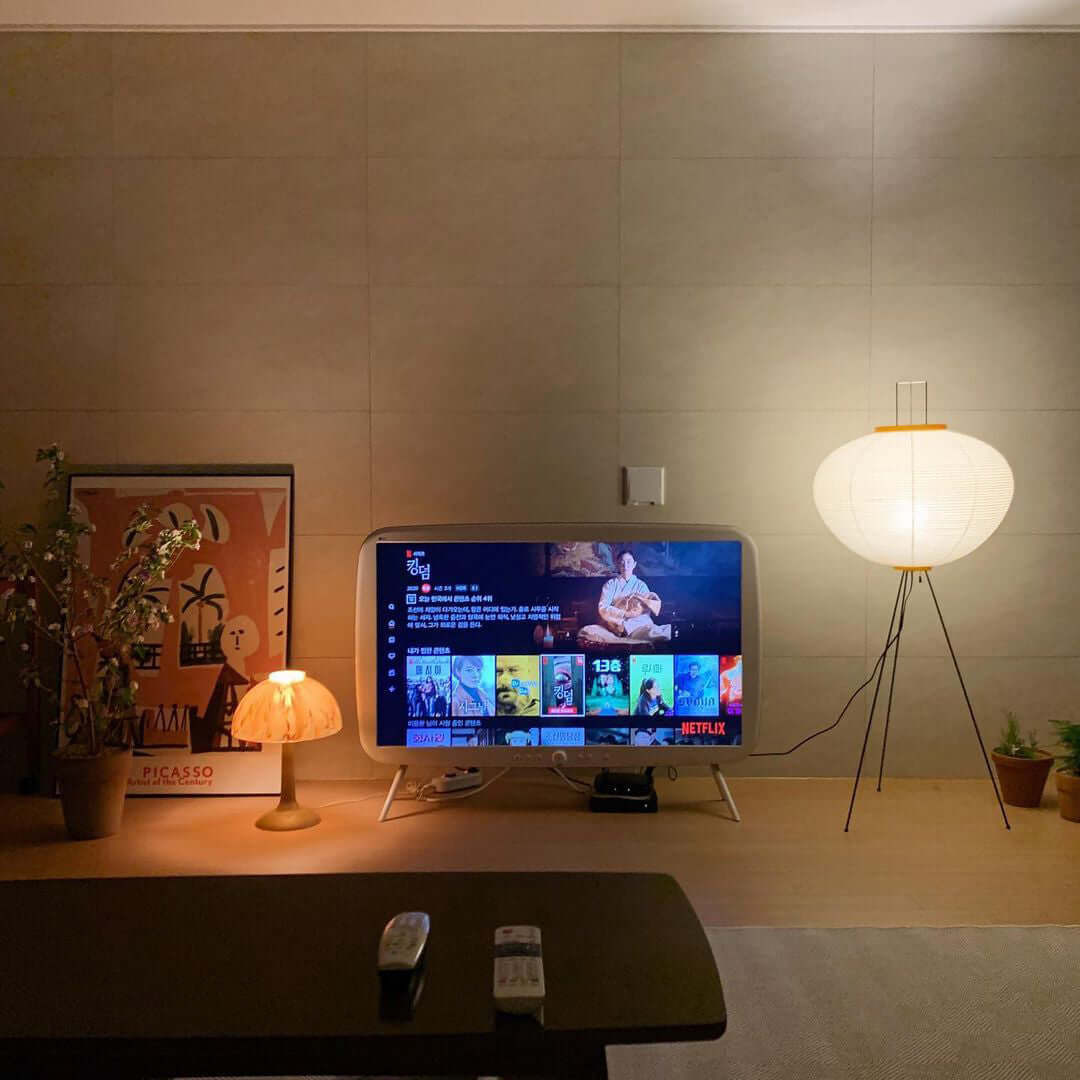 Rice Paper Floor Lamp - Bamboo Frame Soft Light for Living Room