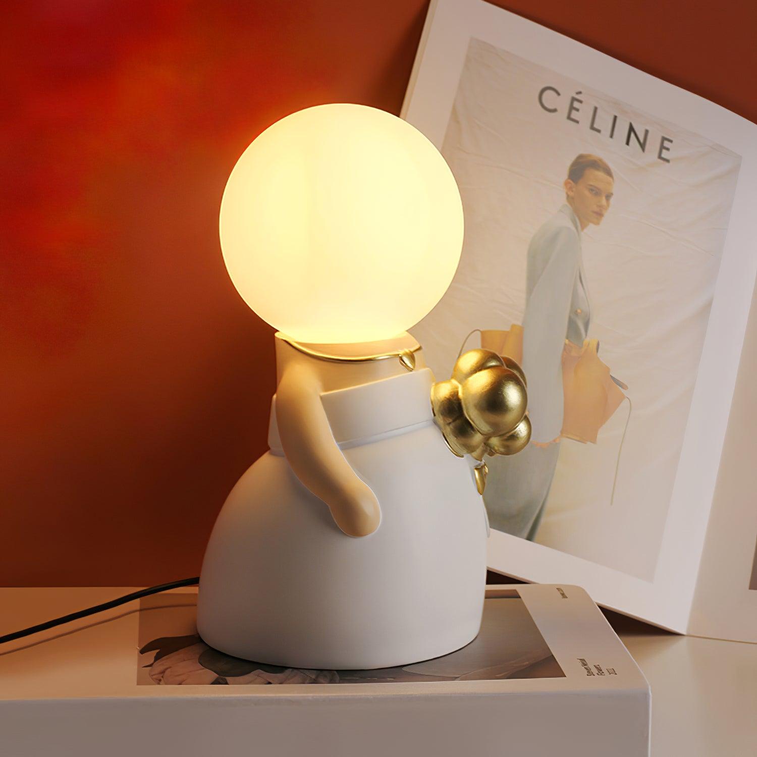 Tischlampe mit Hochzeitsfigur – wiederaufladbares LED-Licht für Veranstaltungen