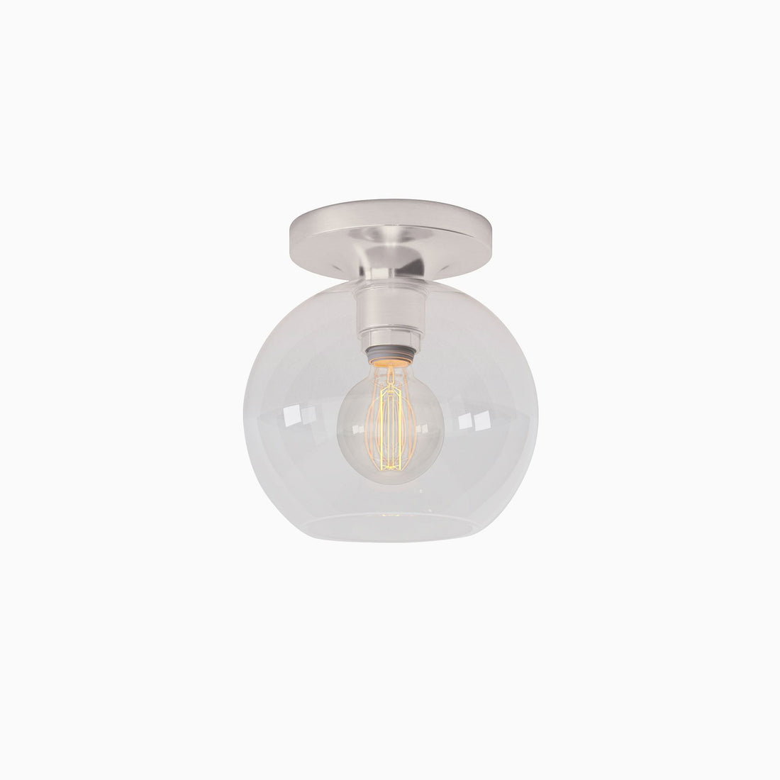 Selvion Modern Globe Ceiling Lamp - Damp-Rated Bathroom Lighting - Luxe Glass Shade