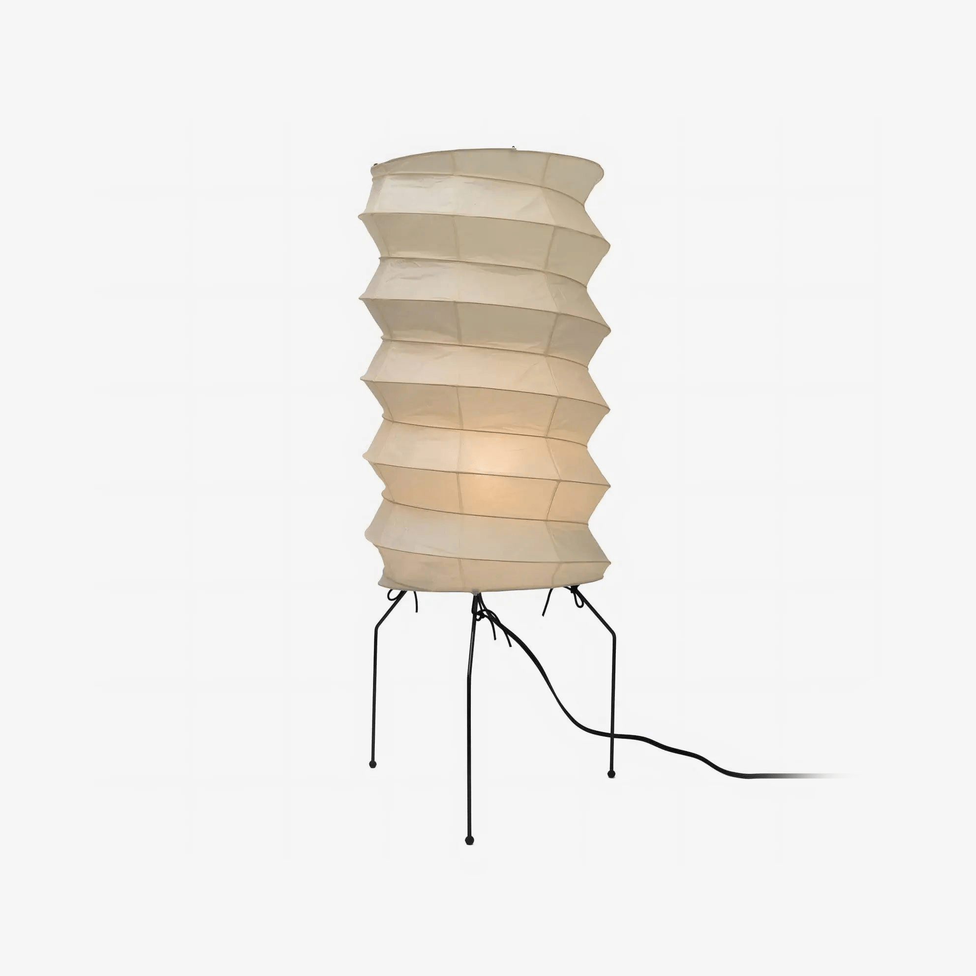Japandi-Style Floor Lamp - Rice paper Pleated Lamp for Bedroom