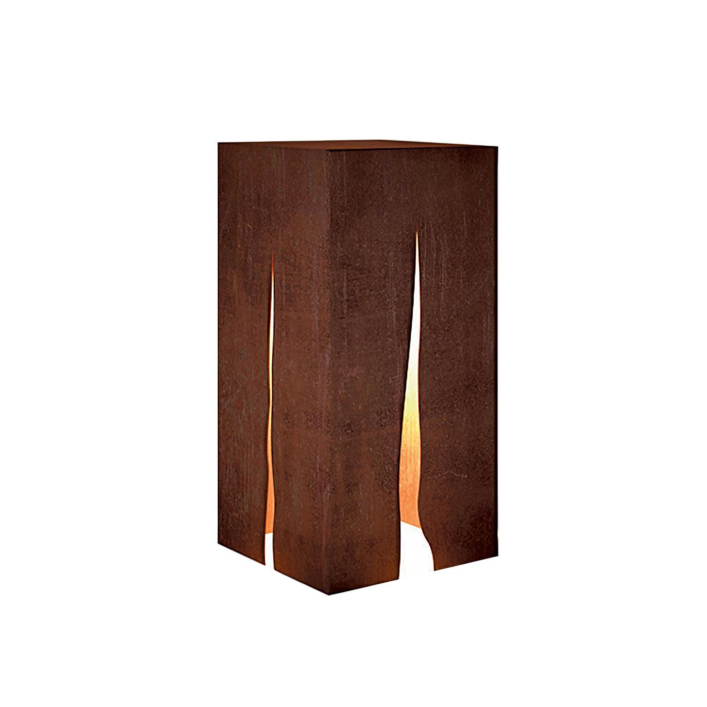 Simple Modern Outdoor Light - Garden Light with Rust-Colored Frame