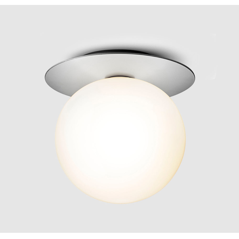 Glass Orb Ceiling Light - Modern Metal Ball Ceiling Lamp for Hallway