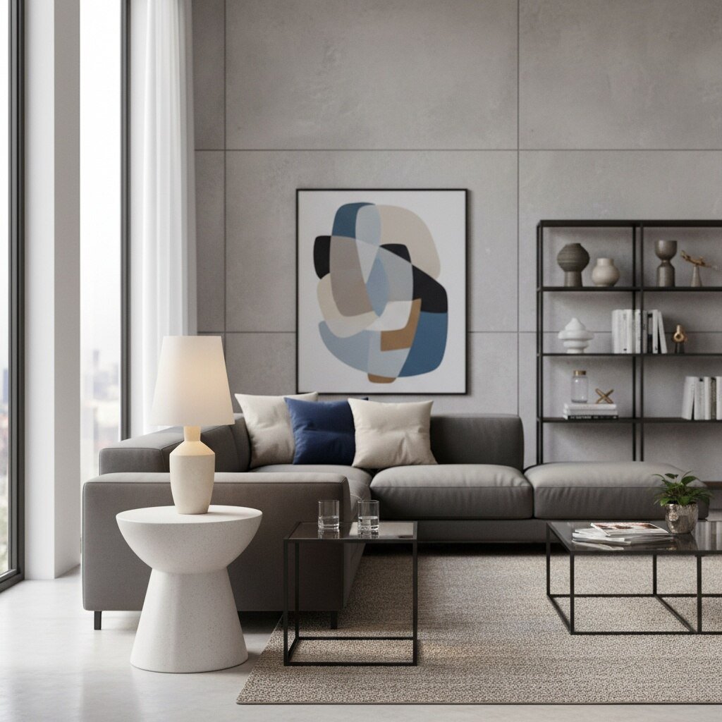 Ceruna Modern Ceramic Table Lamp – Sculptural Body Clean Finish for Entryway and Lounge