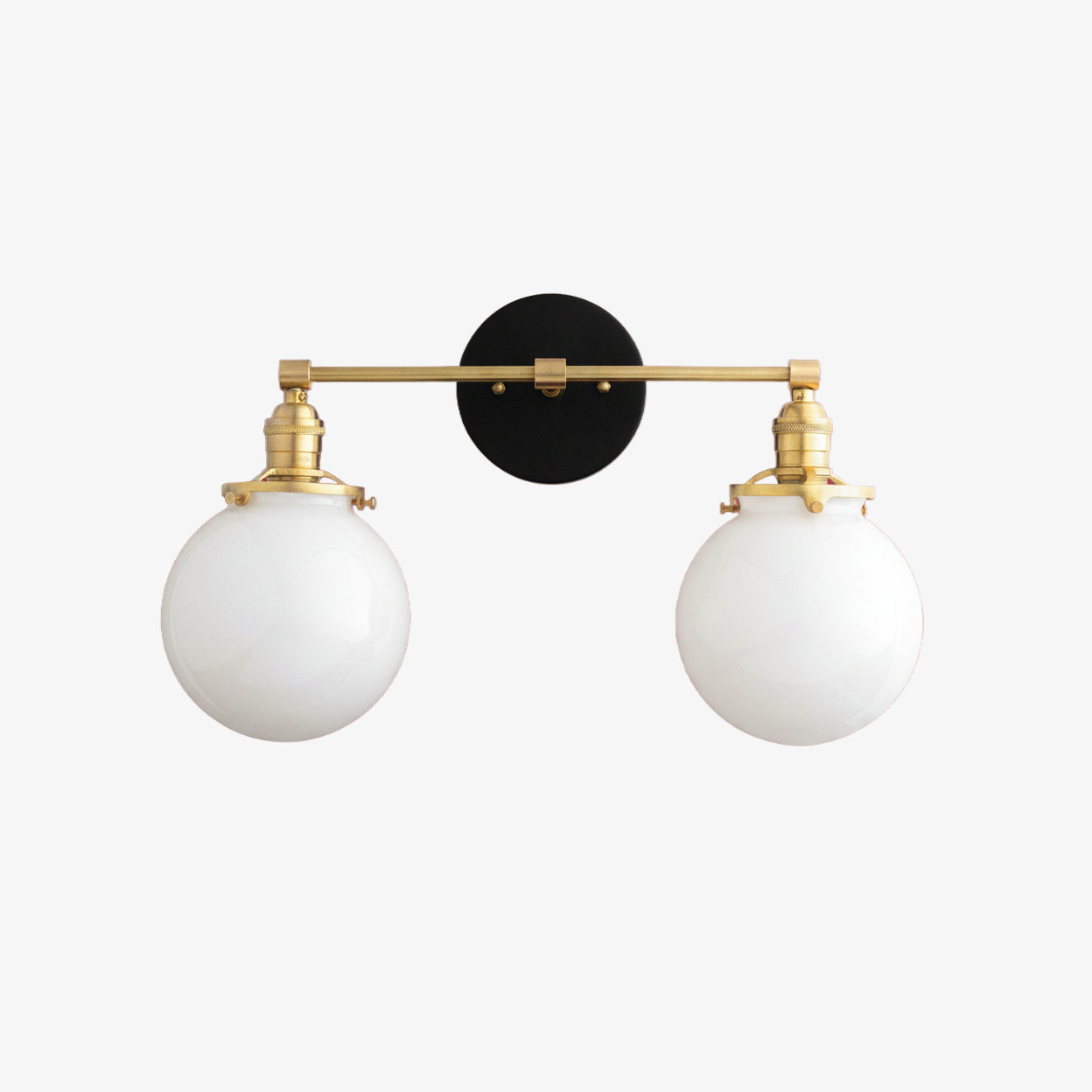 Lumio Globe Glaskugel-Waschtischleuchte – Moderne Badezimmerleuchte mit zwei Lichtern